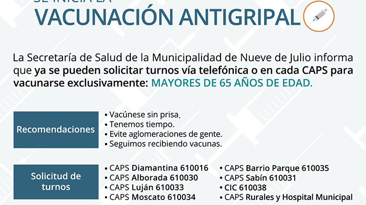 ​Vacunaci&oacute;n antigripal