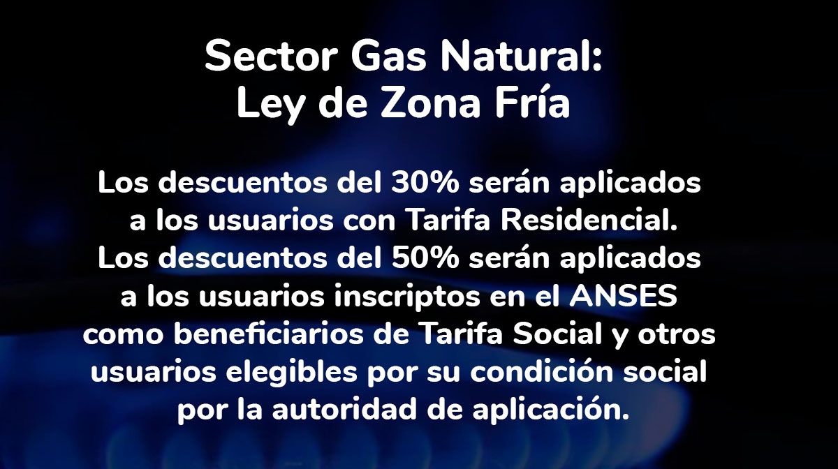 Ley de Zona Fría  Gas Natural