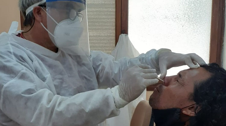 Testeos en localidades del partido