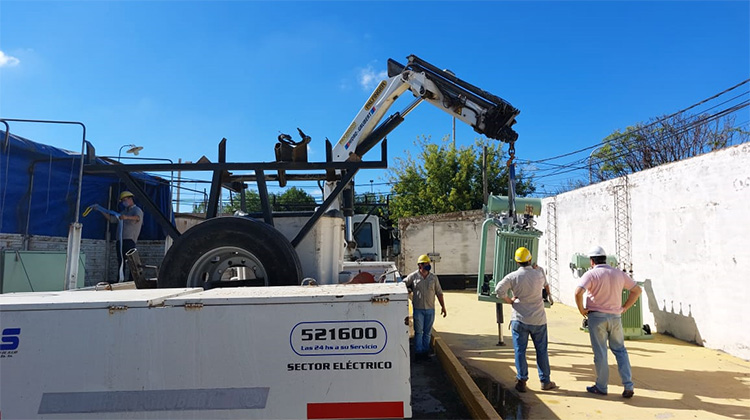 Arribaron los primeros equipos para la obra de alta tensi&oacute;n
