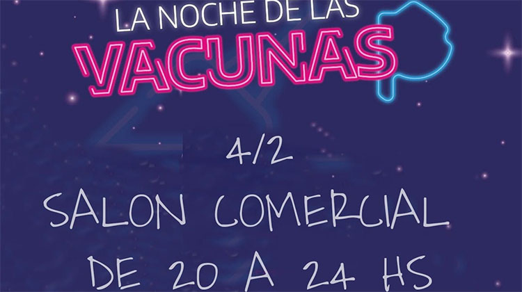 9 de Julio se suma a Noche de Vacunas Libres