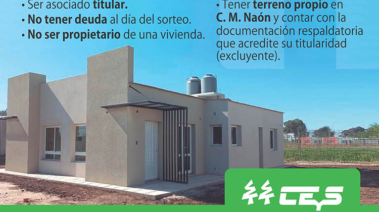 Apertura de inscripción para viviendas en Carlos María Naón
