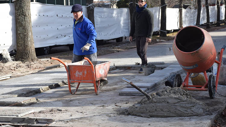Obras en Plaza Italia