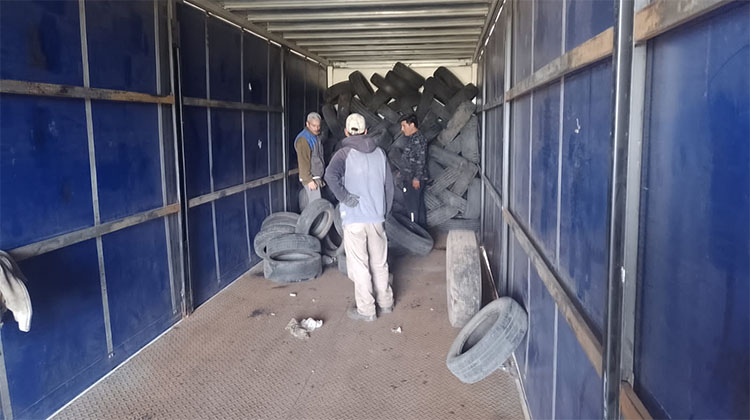 Se retiraron neum&aacute;ticos fuera de uso