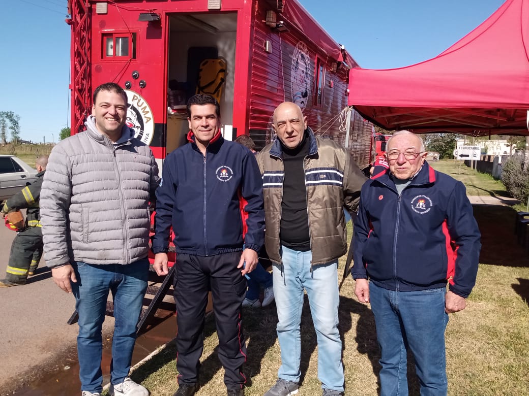 El intendente acompañó una nueva jornada de capacitación para bomberos en Quiroga