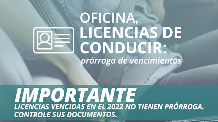  Licencias: Pr&oacute;rrogas de vencimientos