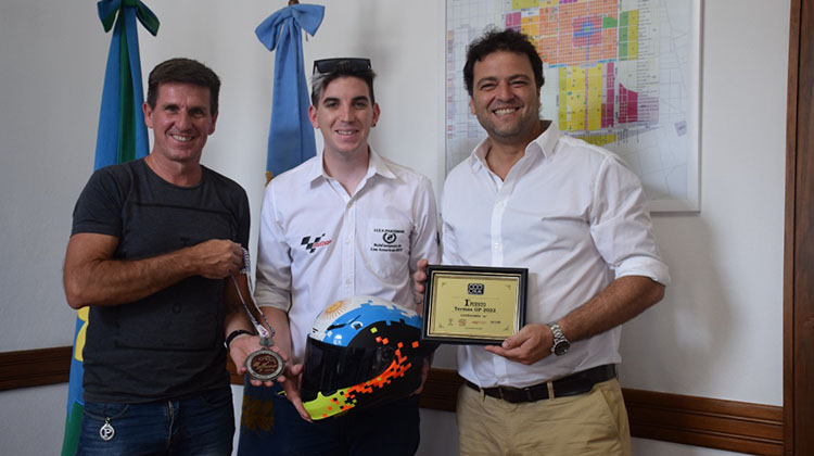 ​El intendente municipal recibi&oacute; a Luca "Piky" Pastorino