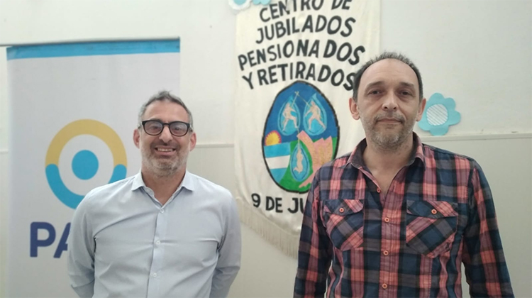 Mart&iacute;n Cappi recorri&oacute; Centros de Jubilados de 9 de Julio