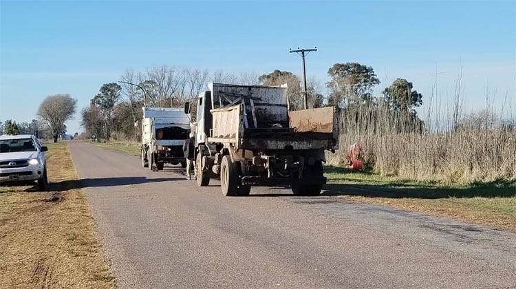 ​Trabajos de bacheo en el acceso a French