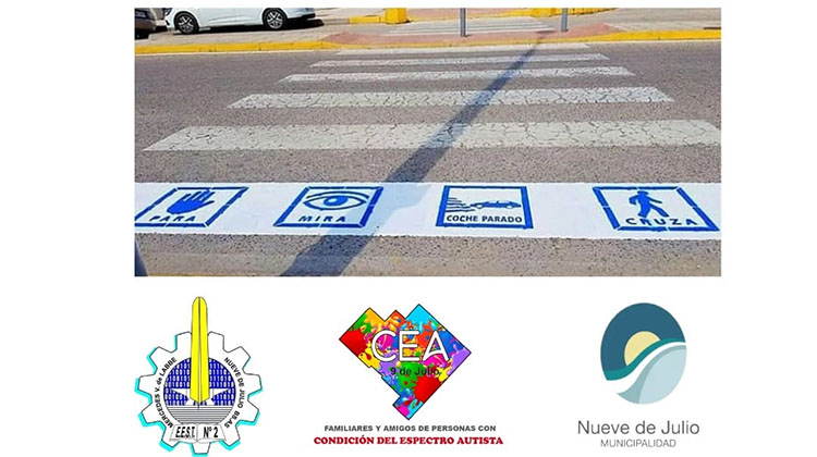 ​Paso de peatones con pictogramas