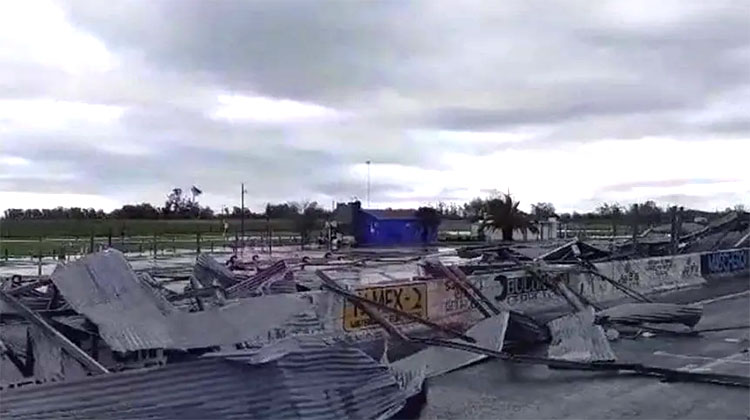 El temporal provoc&oacute; graves destrozos en el Aut&oacute;dromo Ciudad de 9 de Julio