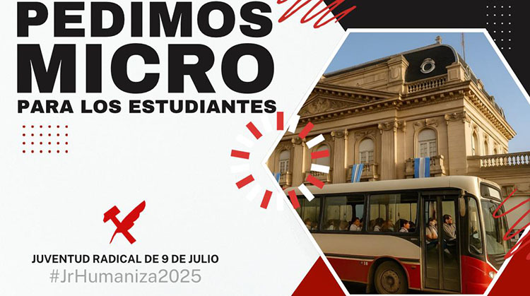 ​La Juventud Radical pide transporte para que los estudiantes vengan a votar