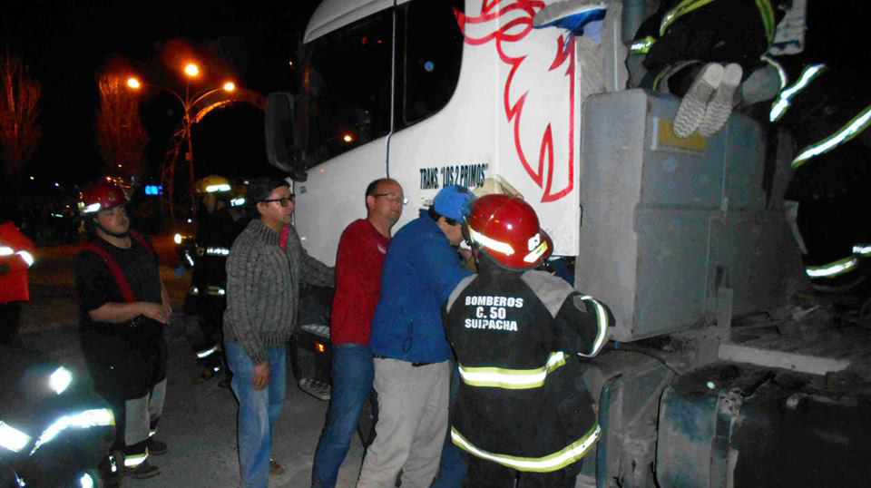 Un camionero nuevejuliense sufrió accidente en Suipacha