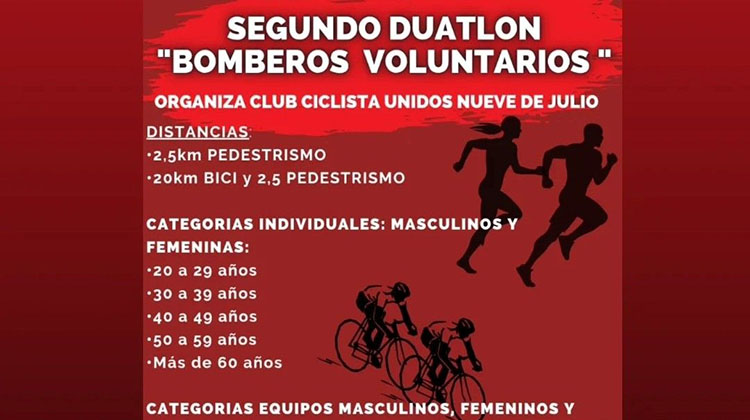 Se viene el Segundo Duatlón “Bomberos Voluntarios”