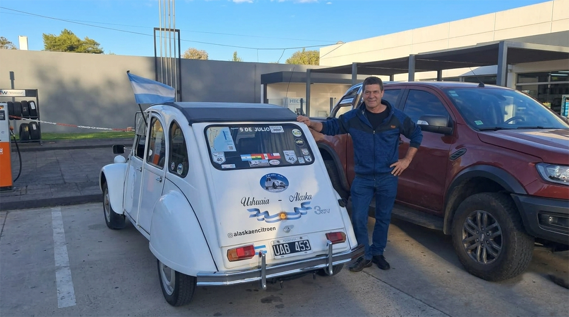 De 9 de Julio a Alaska: ​H&eacute;ctor Clerc recorre su aventura a bordo de un Citro&euml;n 3 CV