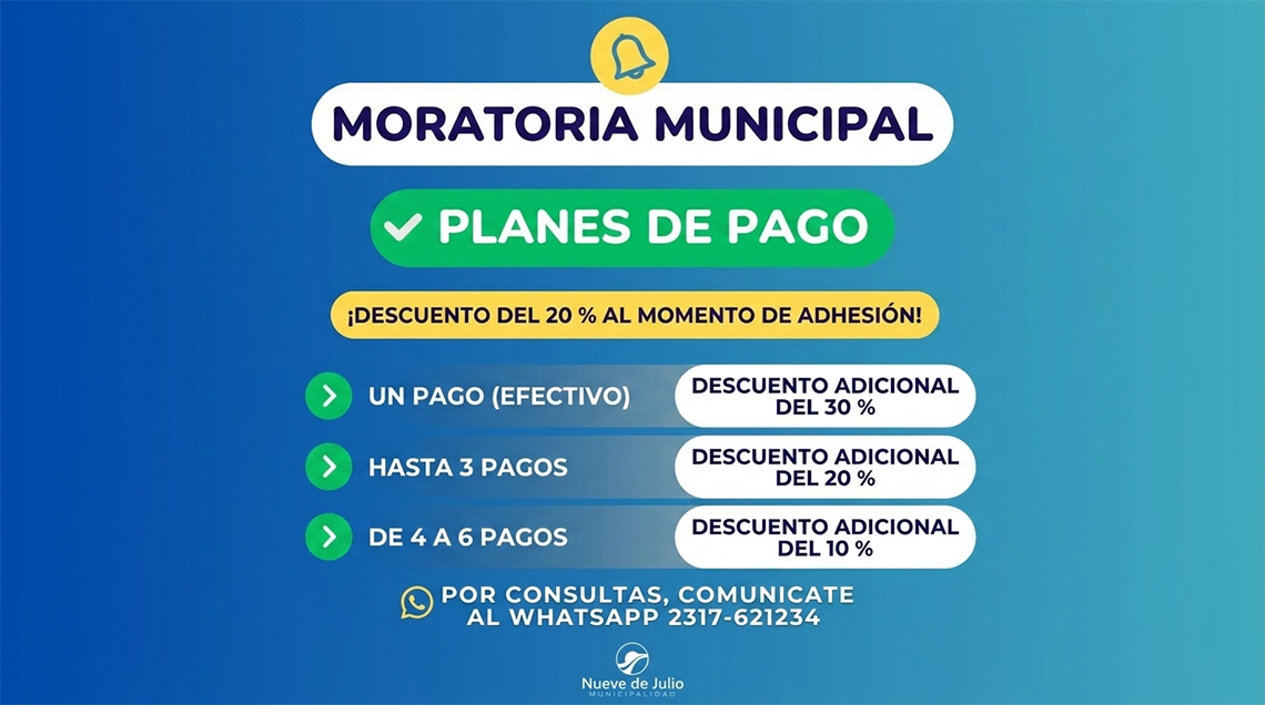Regir&aacute; pr&oacute;rroga en el plan de regularizaci&oacute;n de deudas municipales