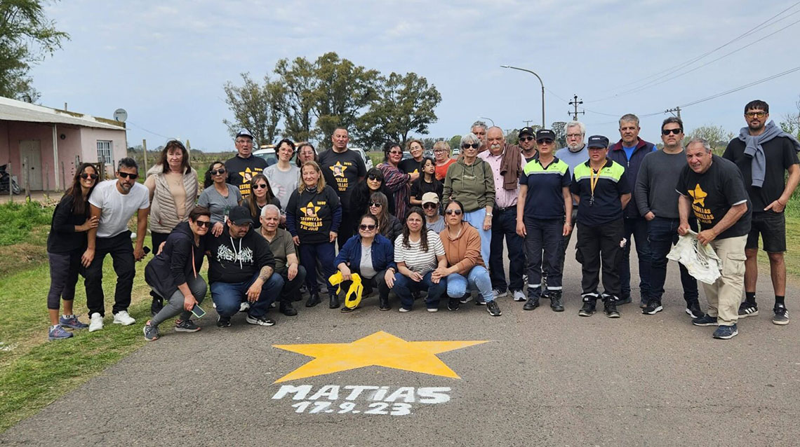 Pintaron una Estrella Amarilla en memoria de Mat&iacute;as Inveninato