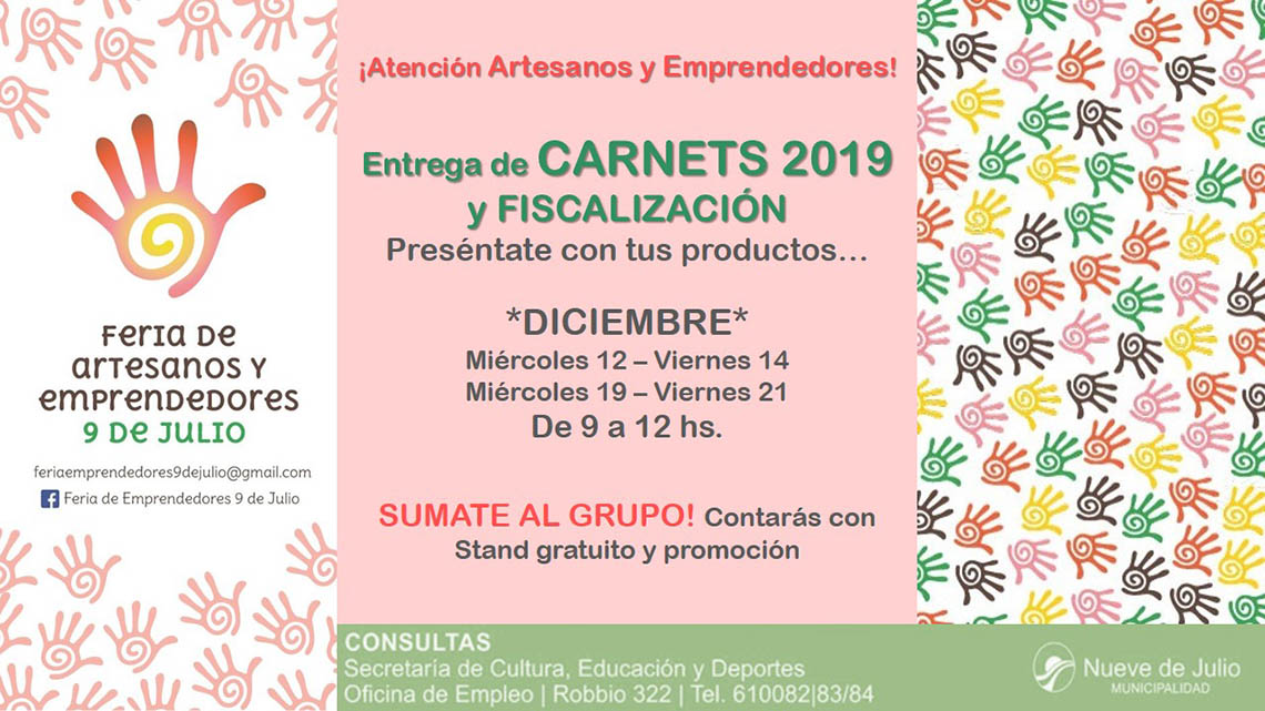 Carnets de artesanos 2019