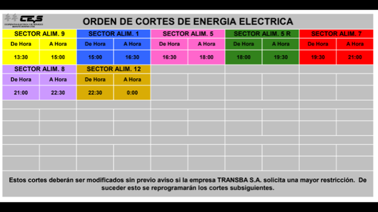 Corte de energ&iacute;a el&eacute;ctrica