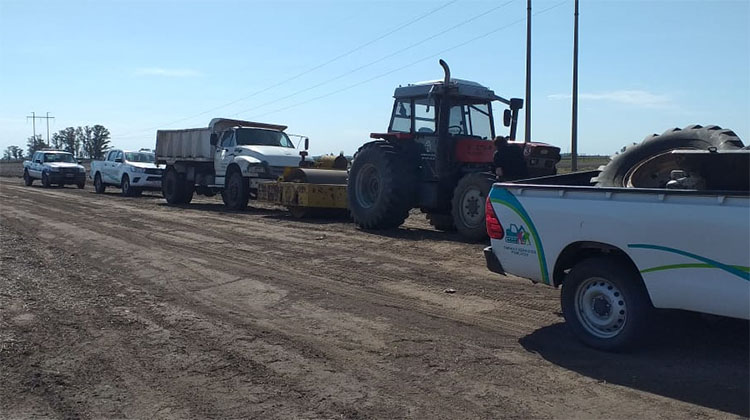 Robaron bater&iacute;as y combustible del equipo vial que trabaja en el acceso a Patricios